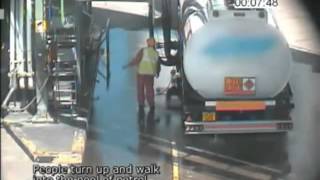 CCTV of diesel fuel spill incident