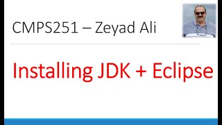 00 Installing Java JDK + Eclipse + Setting Windows Environment