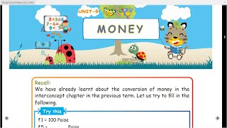 MONEY - PART--3 - UNIT-5  -  TERM-3  -  MATHS  -  5TH STANDARD -  ENGLISH MEDIUM