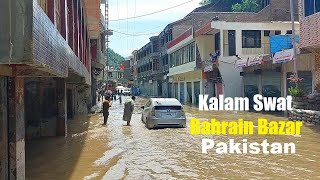 Bahrain Bazar Kalam Swat Pakistan , Walking Tour 2023 , 4k Travel Video