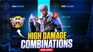 (2025) HIGH DAMAGE CHARACTER COMBINATION FOR BR RANK \u0026 CS RANK || BEST CHARACTER COMBINATION