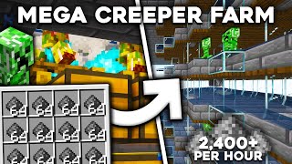 Minecraft 1.19 Mega Automatic Creeper Farm Tutorial - Easy !