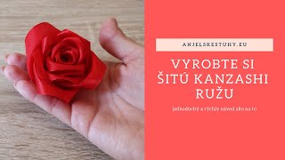 Ako Vyrobiť šitú Kanzashi Ružu