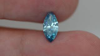 Marquise Cut Diamond Loose Fancy Vivid Blue 0.80 Carat SI1