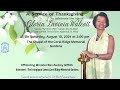 Live stream of Thanksgiving Service for Gloria Lavinia Walcott