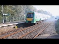 171 DMU Southern Train arrives at Appledore. Dad Rail Library Free to use