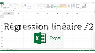 Régression linéaire simple sur Excel   / partie 2 (interprétation des résultats)