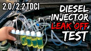 DIESEL INJECTOR LEAK OFF TEST **Ford Mondeo ST TDCi 2.0/2.2** Cause Of Smoke On Start Up???