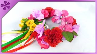 DIY Flower head wreath (ENG Subtitles) - Speed up #234