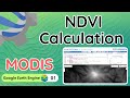 Google Earth Engine : NDVI from MODIS with FAO GAUL District Boundary