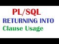 PL/SQL Tutorial : RETURNING INTO Clause examples