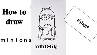 How to draw Minions / step by step / Minions drawing /Easy drawing / cartoon character / short
