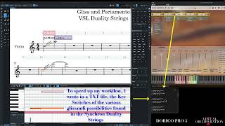 DORICO PRO 5 - Portamento and Gliss - VSL Synchron Duality Strings