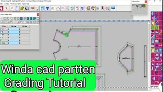 Winda cad partten Grading Tutorial in Bangla New video garments cad partten Grading tutorial 2022