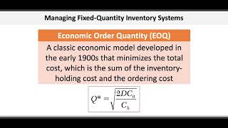 Operations & Supply Chain Management: Managing Inventories in Supply Chains