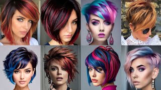 Newest & Outstanding Short Hair Hairstyles With Amazing Blonde & Funky Highlights 2k25-26