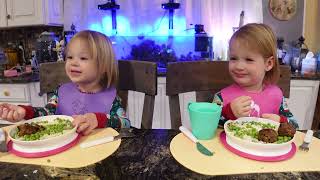 Twins try black bean \u0026 plantain balls