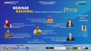 Webinar Nasional “Melihat Properti Dari Berbagai Sisi” Program Studi D4 Bisnis Properti Vokasi UMM