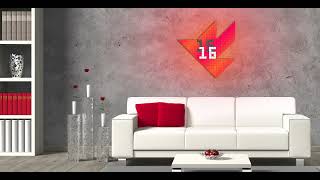 Living Room with Red Accents and LaMetric SKY Bird Shape