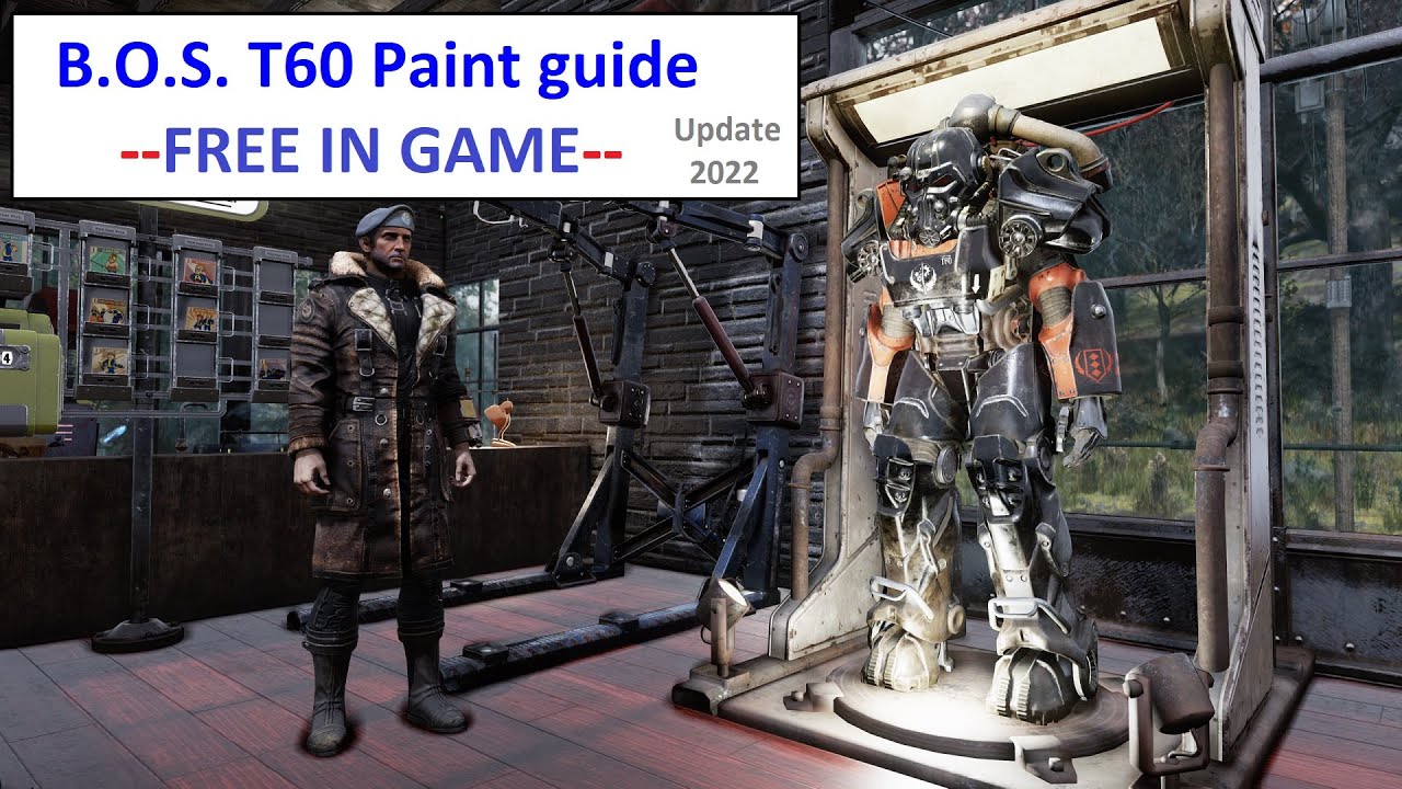 Fallout 76 B.O.S. T60 In Game Paint Plan Guide 2022 - YouTube