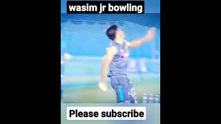 wasim jr bowling | bowling style | practice time | Dubai cricket ground stadium 🏟️