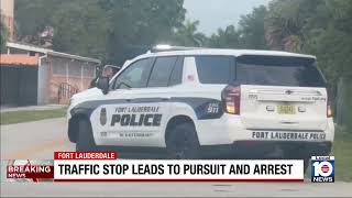 Police pursuit ends with arrest in Broward County