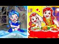 [🐾paper dolls🐾] Poor Ice vs Rich Fire Elsa and Bad Stepmom Mother and Daughter | Rapunzel Family