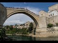 Extremely dangerous jump from Stari Most bridge, Mostar.