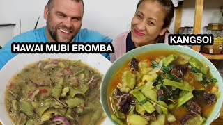 MANIPURI STYLE KANGSOI WITH SMOKED BEEF/HAWAI MUBI EROMBA/SINGJU/ MANIPURI FOOD RECIPE /MUKBANG