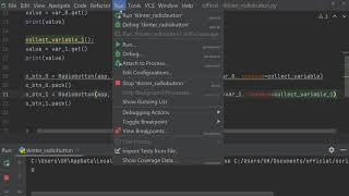 Tkinter GUI - Checkbox, Radiobutton and Messagebox