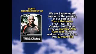 Trevor Robinson ~ Short Obituary