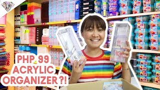 PHP 99 ACRYLIC MAKEUP ORGANIZER?! MGA GAMIT SA BAHAY HAUL ROBINSONS, LANDERS, ALL HOME, JAPAN HOME