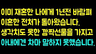 사이다사연 1년전 불륜으로 이혼한 전처가 돌아왔습니다  전혀예상못한 깜짝선물을 가지고  라디오드라마 사연읽어주는남자 442사연