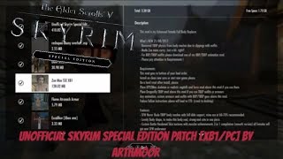 Skyrim SE Xbox One/PC Mods|Unofficial Skyrim Special Edition Patch