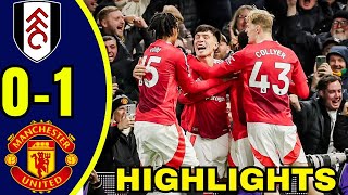 Martinez Winner! Fulham 0-1 Manchester United Match Highlights.