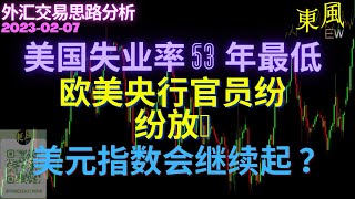 【外汇交易思路分析 20230207】 美国收益率 53 年最低 | 欧美央行官员纷纷放鹰 | 美元指数会继续起 ？