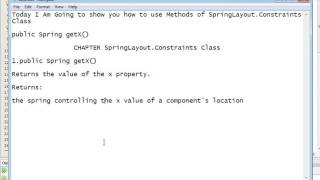 Java Programming Tutorial -SpringLayout.Constraints-5- public Spring getX()