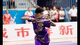 女子三节棍 第二名 浙江队 蒋陈琦 8.79分 jiang chen qi zhe jiang