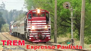 🇧🇷 TREM EXPRESSO PAULISTA ABPF, Chegada e Partida da Estação de Vinhedo, SP  |  No Vale das Frutas.