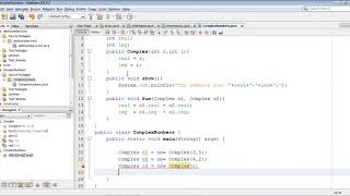 Adding Two Complex Numbers in Java