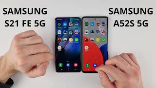 Samsung S21 FE 5G vs Samsung A52S 5G SPEED TEST
