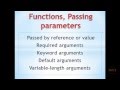 Python Tutorial 18.0 - Functions, Passing Parameters