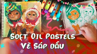 Vẽ sáp dầu với mình nhé: chủ đề Giáng Sinh | Idea Drawing Christmas Noel with Soft Oil Pastels