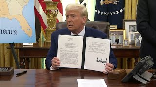 Donald Trump signs executive order on 'reciprocal tariffs' (Feb. 13, 2025)