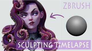 Zbrush stylized character sculpting timelapse