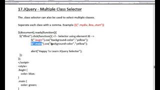 JQUERY MULTIPLE SELECTORS DEMO