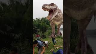 T rex chase Jurassic park 😱😱