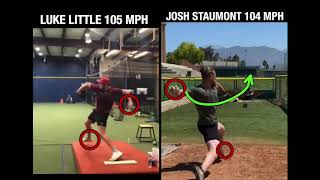 Luke Little v Josh Staumont - 105 MPH + 104 MPH Pitching Mechanics