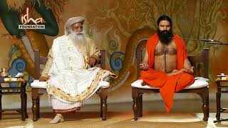 Baba Ramdev with Sadhguru in Isha Yoga Center