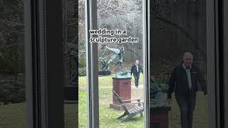 wedding in a sculpture garden #cello #umlauf #austin #januarywedding